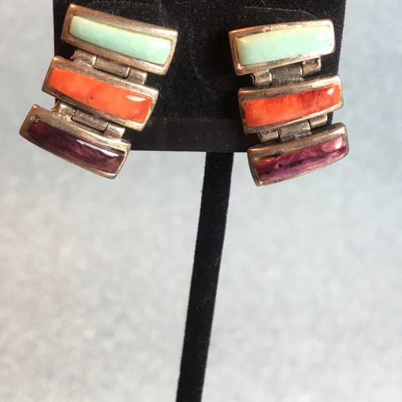 Jewelry - Beautiful Santa Fe Stone .925 Earring